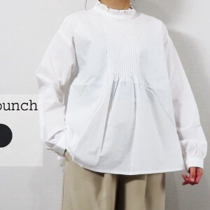 Button Shirt/Blouse Pintucked Blouse