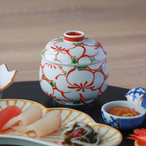 むし碗 蒸し碗 花柄 茶碗蒸し 食器 器 手描き [日本製/有田焼/和食器]