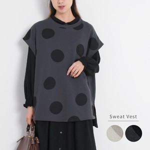 Sweatshirt Pullover Sweatshirt Vest French Sleeve Polka Dot Cut-and-sew