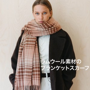 【The Tartan Blanket Co.】 ブランケットスカーフ ＜柔らかくて温かい/マフラー/ラムウール＞
