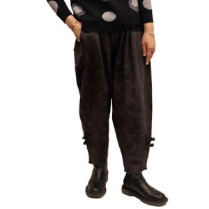 Full-Length Pant Buttons Ethnic Pattern