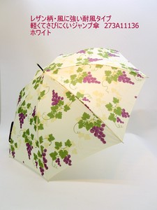 秋冬新作）雨傘・長傘-婦人　レザン柄・風に強い耐風タイプ・軽くてさびにくいジャンプ傘