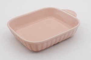 トースタープレート（ハーフ）　ピンク　【日本製 萬古焼 オーブントースター用】