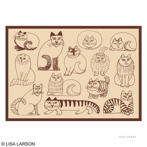【LISA LARSON】リサ・ラーソン スケッチキャット＆ドッグ ひざ掛け ブランケット
