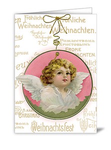 ●ドイツ製 クリスマス キラキラグリッター　グリーティングカード