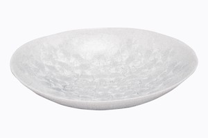 陶?窯　花結晶（白）　楕円鉢　【日本製 京焼・清水焼 花結晶 小鉢】