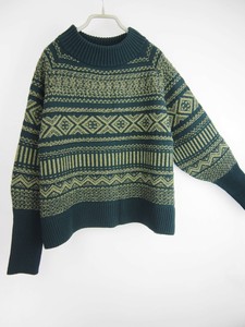 Sweater/Knitwear Pullover Jacquard Boucle Wide Autumn/Winter 2023 Made in Japan