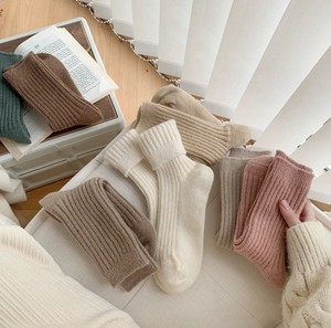 Socks Plain Color Socks Ladies'