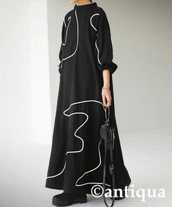 Antiqua Casual Dress Design Long One-piece Dress Ladies' Autumn/Winter