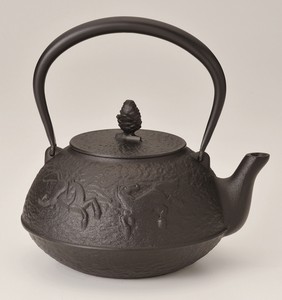 南部鉄器　鉄瓶　14型馬肌(内面釜焼)　直火用　伝統工芸品