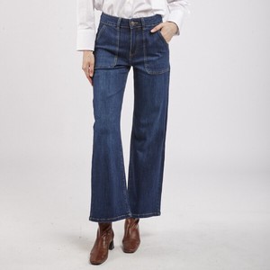 Denim Full-Length Pant Design Pocket Denim Pants