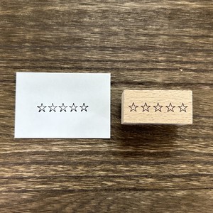 Stamp Wood Stamp Five Stars