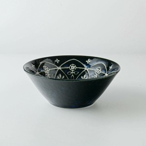 Mino ware Donburi Bowl Navy M Western Tableware 13.5cm Made in Japan
