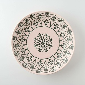 Mino ware Main Plate Pink Western Tableware 20.5cm Made in Japan