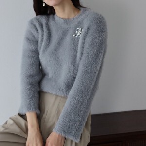 Sweater/Knitwear Knitted Shaggy Tops