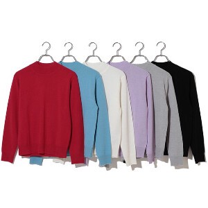 Sweater/Knitwear Knitted High-Neck Cashmere Ladies'