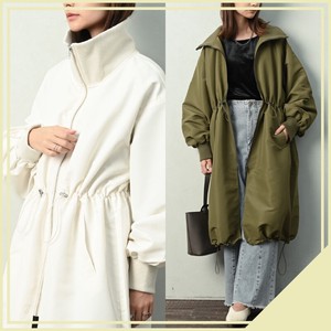 Coat Stand-up Collar Puff Sleeve