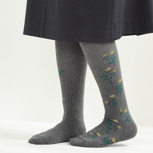Knee High Socks Floral Pattern Socks Cotton Ladies' Made in Japan Autumn/Winter