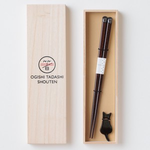 Wakasa lacquerware Chopsticks Cat Made in Japan