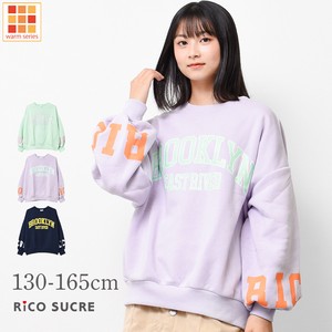 Kids' 3/4 Sleeve T-shirt Little Girls Pullover Brushed Lining Tops College Logo