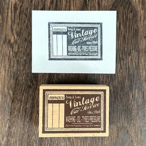 Stamp Wood Stamp Vintage Label
