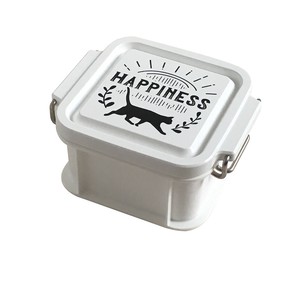 ランチボックス（S）　白猫　【お弁当箱】【ピクニック】【保存容器】【食器】
