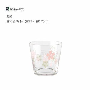 冷酒グラス 和紋 さくら柄 杯  広口 170ml 東洋佐々木ガラス  BT-20206-J423