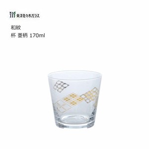 冷酒グラス 和紋 杯 菱柄 170ml 東洋佐々木ガラス  BT-20206-J417