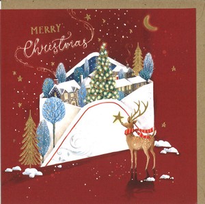 グリーティングカード クリスマス「手紙の街」メッセージカード 2023新作