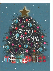 グリーティングカード クリスマス「ツリーとプレゼント」 メッセージカード 2023新作