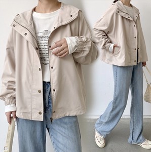 Coat Plain Color Outerwear Ladies' Autumn/Winter