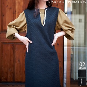 Casual Dress Pearl Long One-piece Dress 【2023NEWPRODUCT♪】
