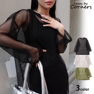 T-shirt Oversized Long Sleeves Summer Casual Honeycomb Spring Autumn/Winter