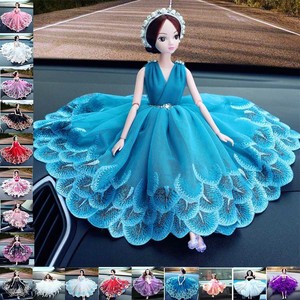 インテリア オブジェ 雑貨 飾り 置物 車内 窓 人形 プリンセス ドレス カラフル おしゃれ