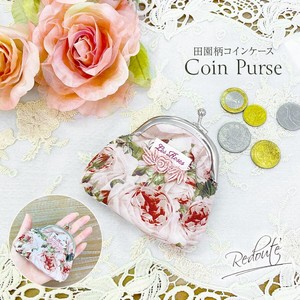Coin Purse Gamaguchi Coin Purse Rose Pattern