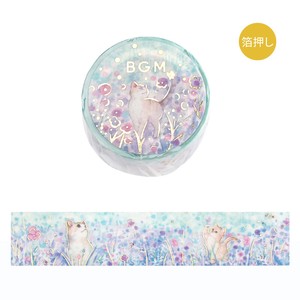 Washi Tape Foil Stamping Flower and Kitty Small Friends M