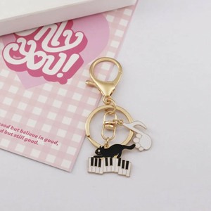 Key Ring Key Chain Music Cat