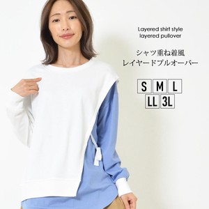 T-shirt Pullover Layered L Ladies'