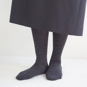 Knee High Socks Plain Color Socks Ladies' Made in Japan Autumn/Winter
