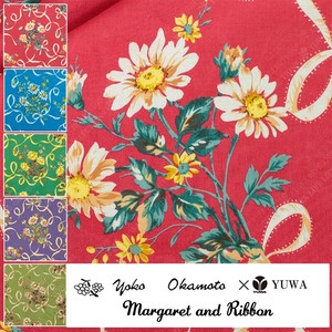 Cotton Fabric Margaret Pink Ribbon 5-colors