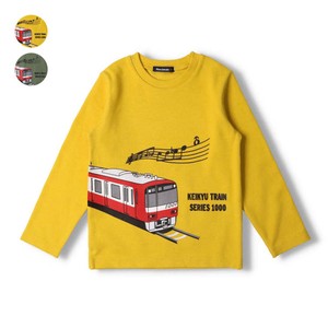京急電鉄電車プリント長袖Tシャツ　F50814　日本製、ドレミファインバータ、1000形車両、
