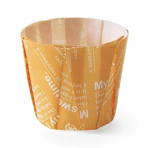 菓子容器 天満紙器 MC-82 ペットケーキカップ(オレンジロゴ)