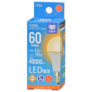 LED電球小形E17 60形相当 電球色
