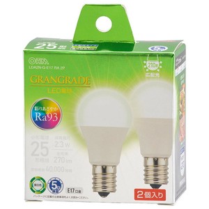 LED電球小形E17 25形相当 昼白色 2個入