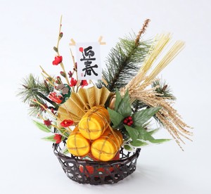 お正月【受注生産品】Japanese traditional New Year style for 2024  招福　かご飾り