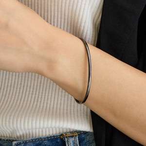 Gold Bracelet black Jewelry Bangle Simple Made in Japan