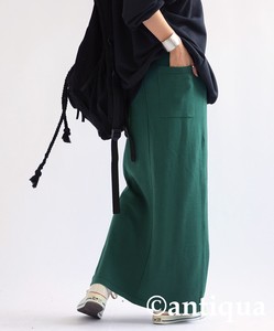 Antiqua Skirt Plain Color Knit Skirt Bottoms Long Ladies' Autumn/Winter