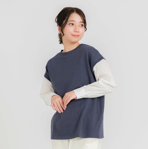 T-shirt Pullover Brushed Layered Look 2024 Spring/Summer