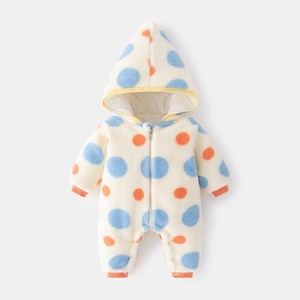 Baby Dress/Romper Hooded Coverall Outerwear Kids Polka Dot Autumn/Winter