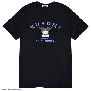 T-shirt T-Shirt Spring/Summer Sanrio Characters Chain Stitch KUROMI Embroidered